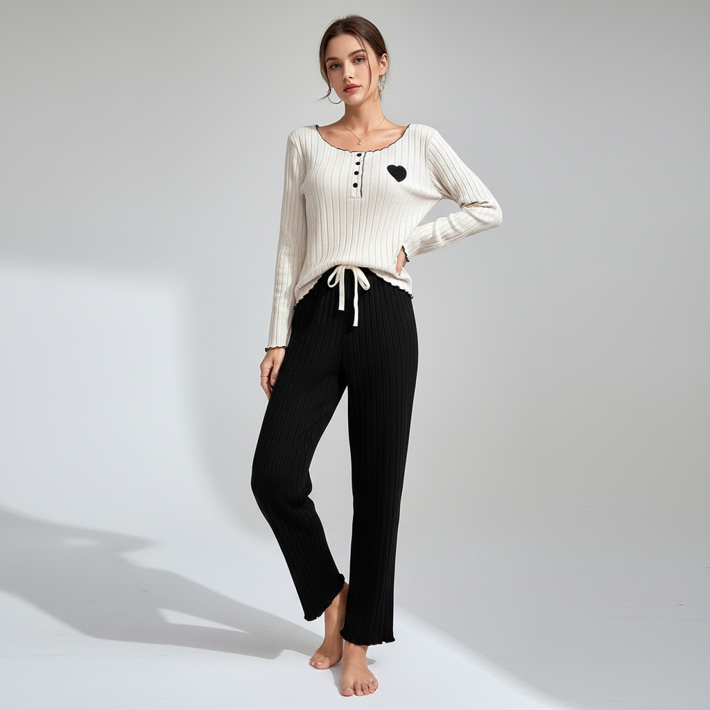 Nordspur | Cozyelle Ribbed Long Sleeve Top Set