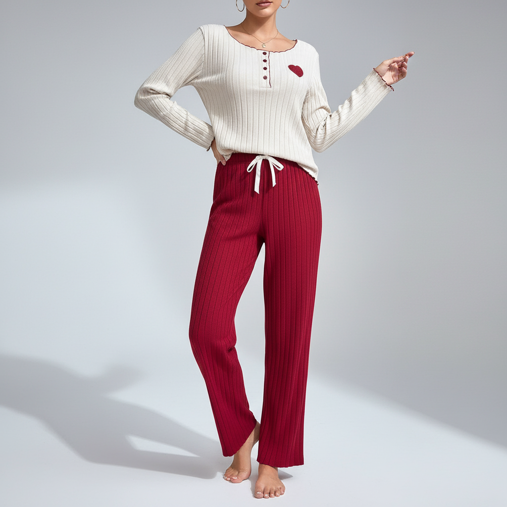 Nordspur | Cozyelle Ribbed Long Sleeve Top Set