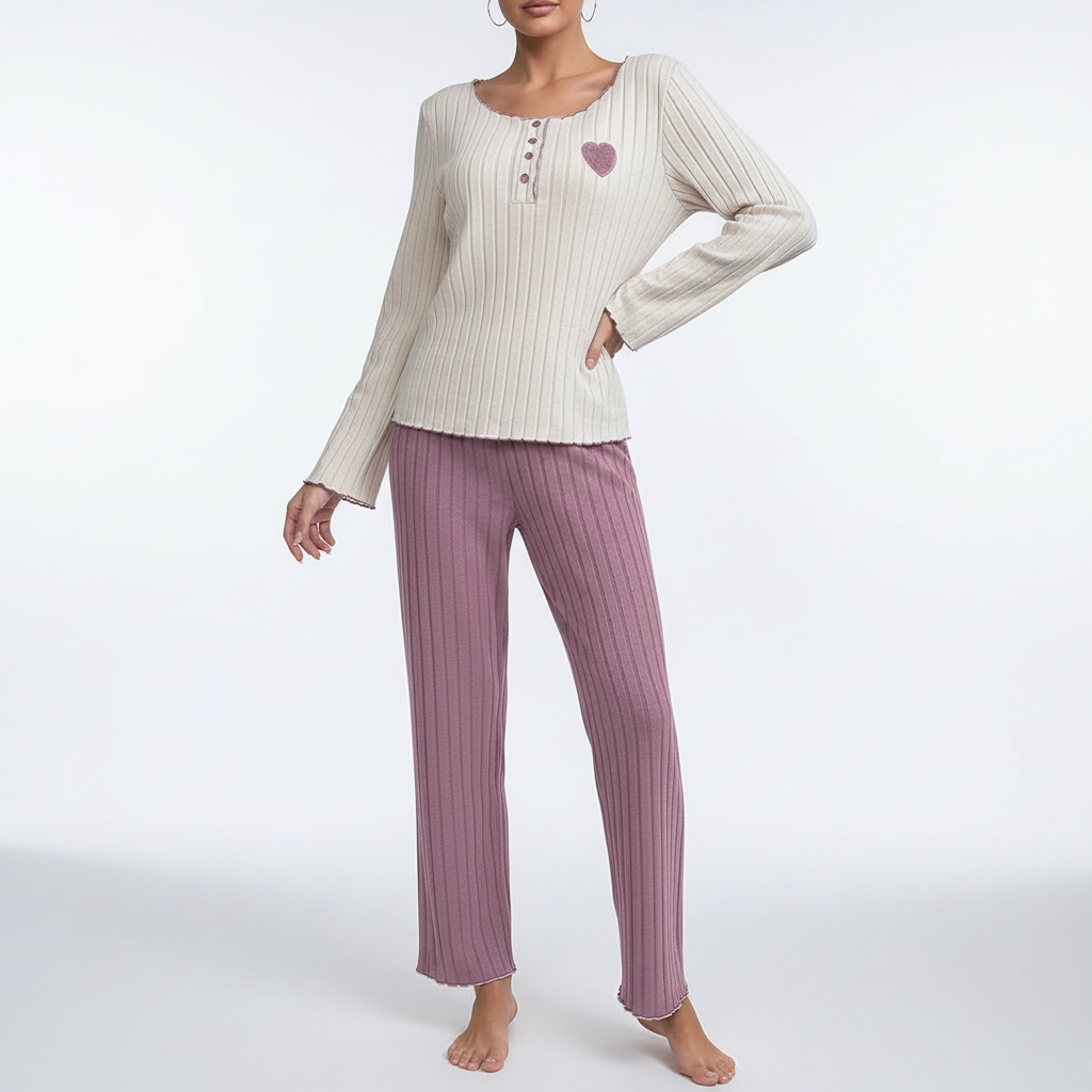 Nordspur | Cozyelle Ribbed Long Sleeve Top Set