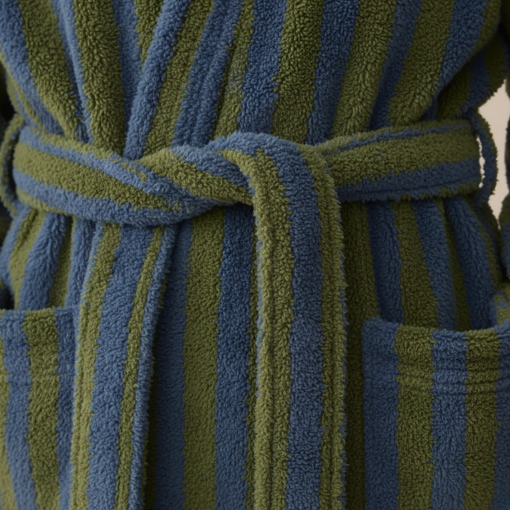 Nordspur | Cozyloft Knee Length Striped Robe Set