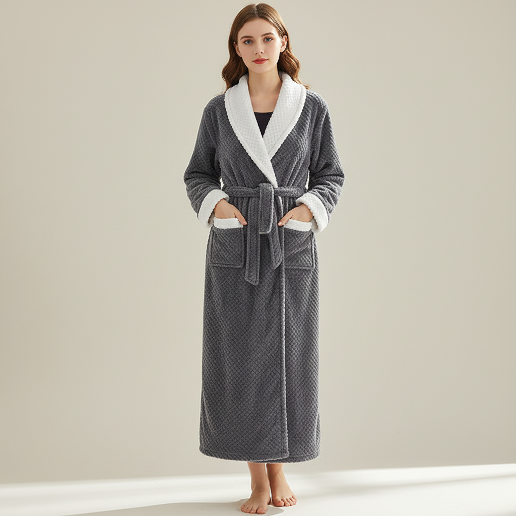 Nordspur | Cozynest Long Plush Bathrobe Gown