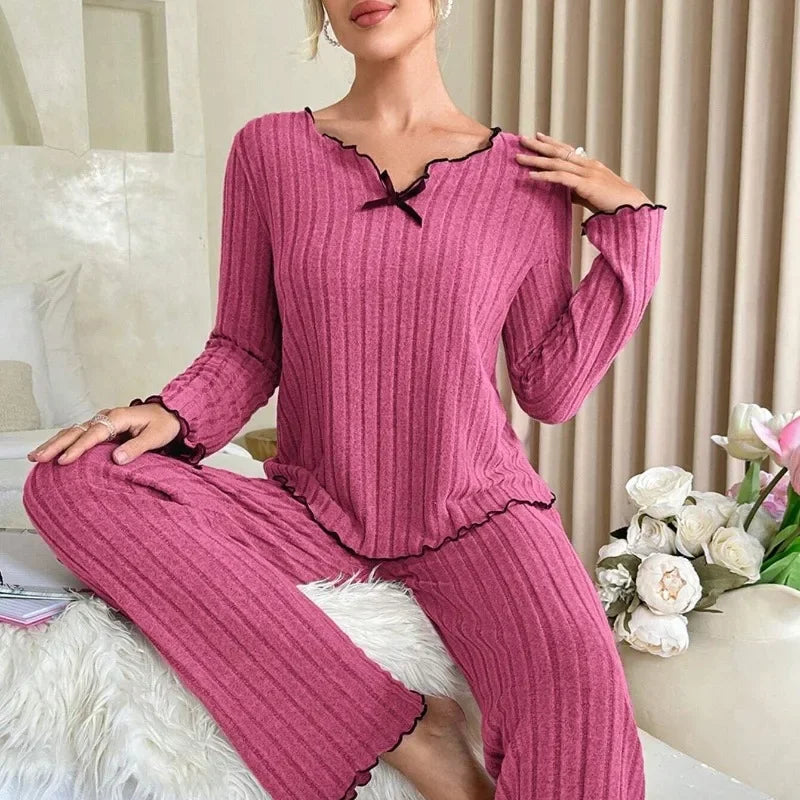 Nordspur | Cozyra Ribbed Long Sleeve Pajama Set