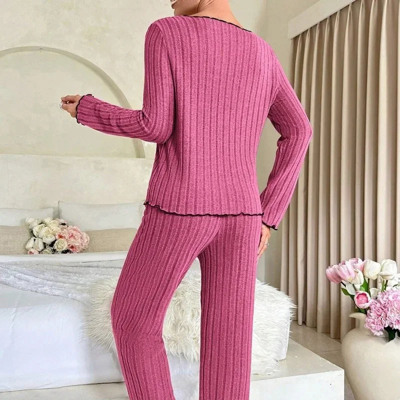 Nordspur | Cozyra Ribbed Long Sleeve Pajama Set