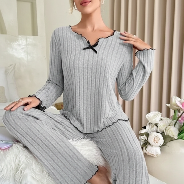 Nordspur | Cozyra Ribbed Long Sleeve Pajama Set