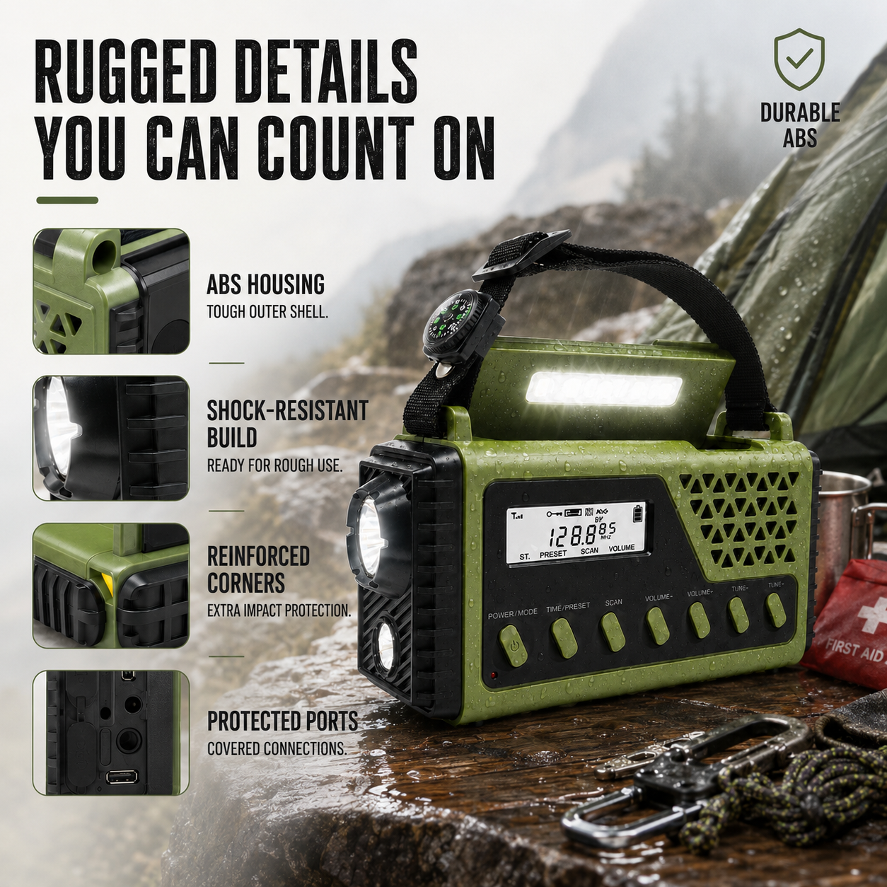 Nordspur | Crankonix Hand Crank Emergency Radio
