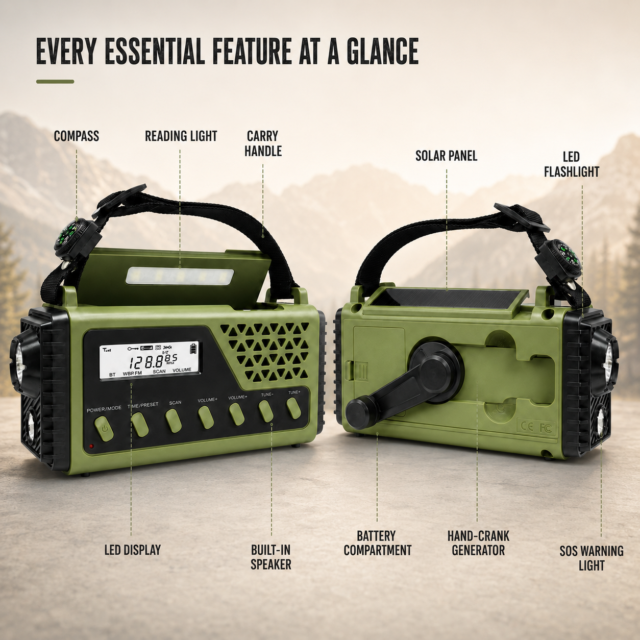 Nordspur | Crankonix Hand Crank Emergency Radio