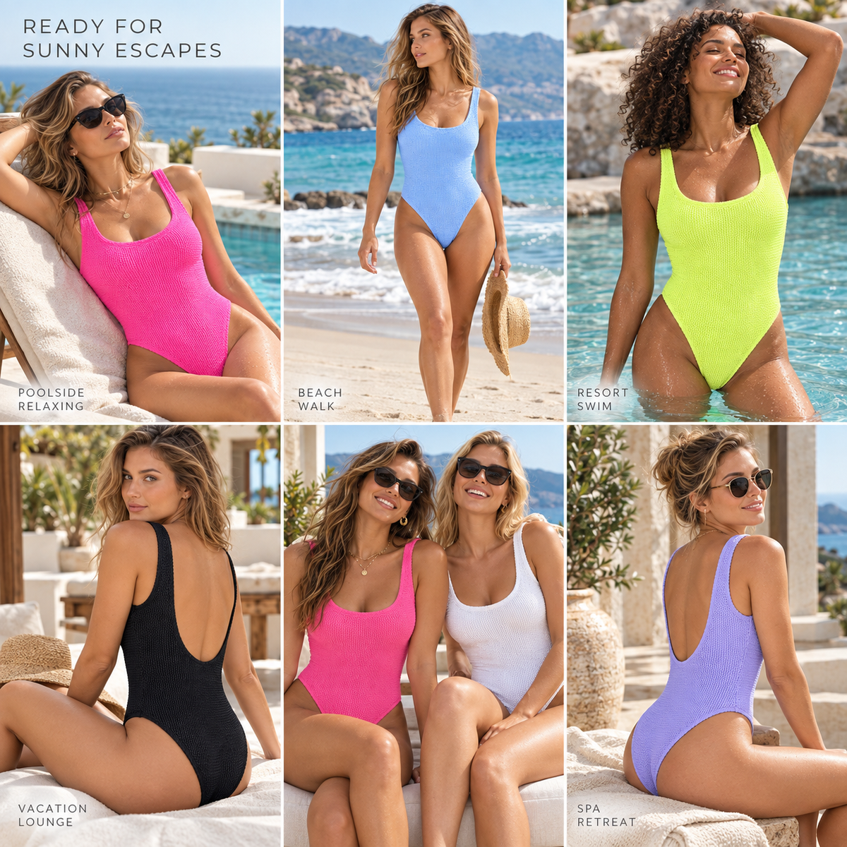 Nordspur | Cringlette Crinkle Textured One-Piece Swimsuit