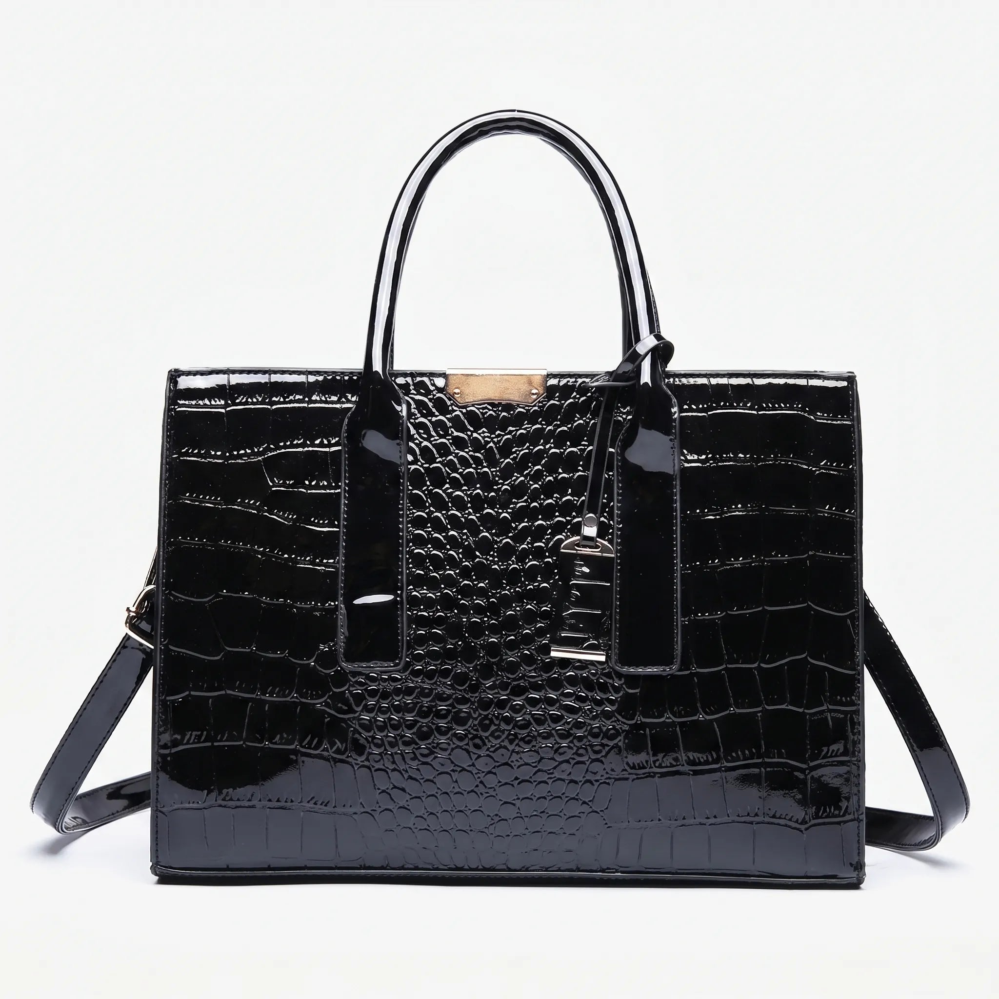 Nordspur | Crocovelle Structured Tote With Crocodile-Embossed Finish