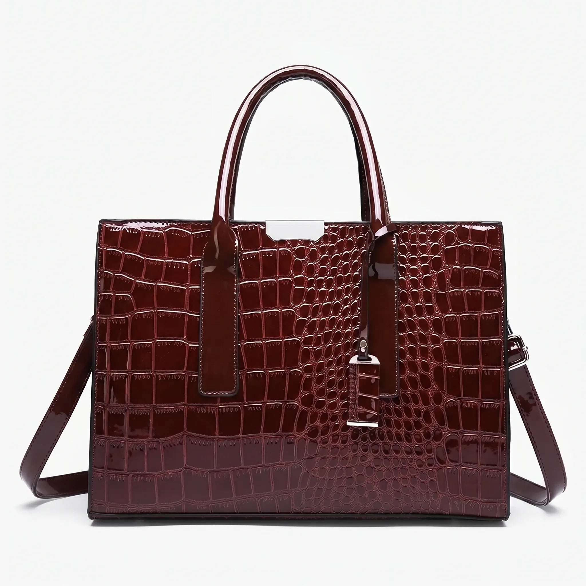 Nordspur | Crocovelle Structured Tote With Crocodile-Embossed Finish