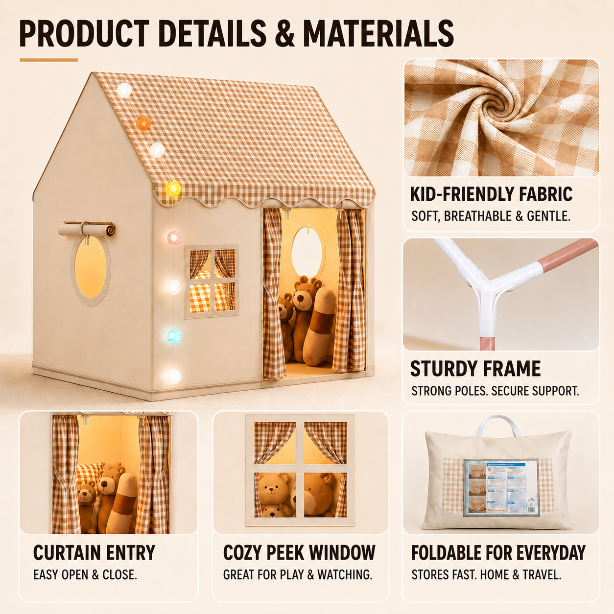 Nordspur | Cubbelle Foldable Children's Play Tent