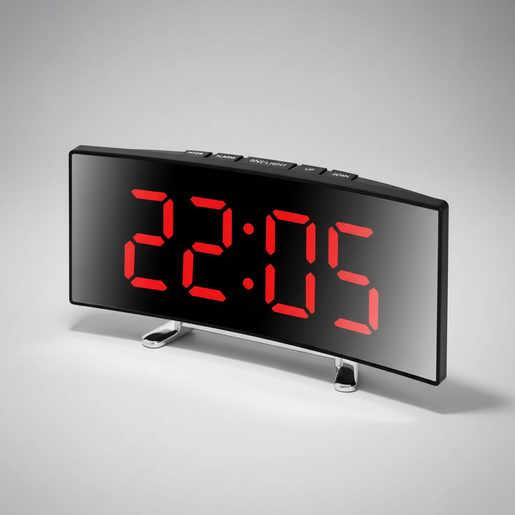 Nordspur | CurvoGlow Curved LED Alarm Clock