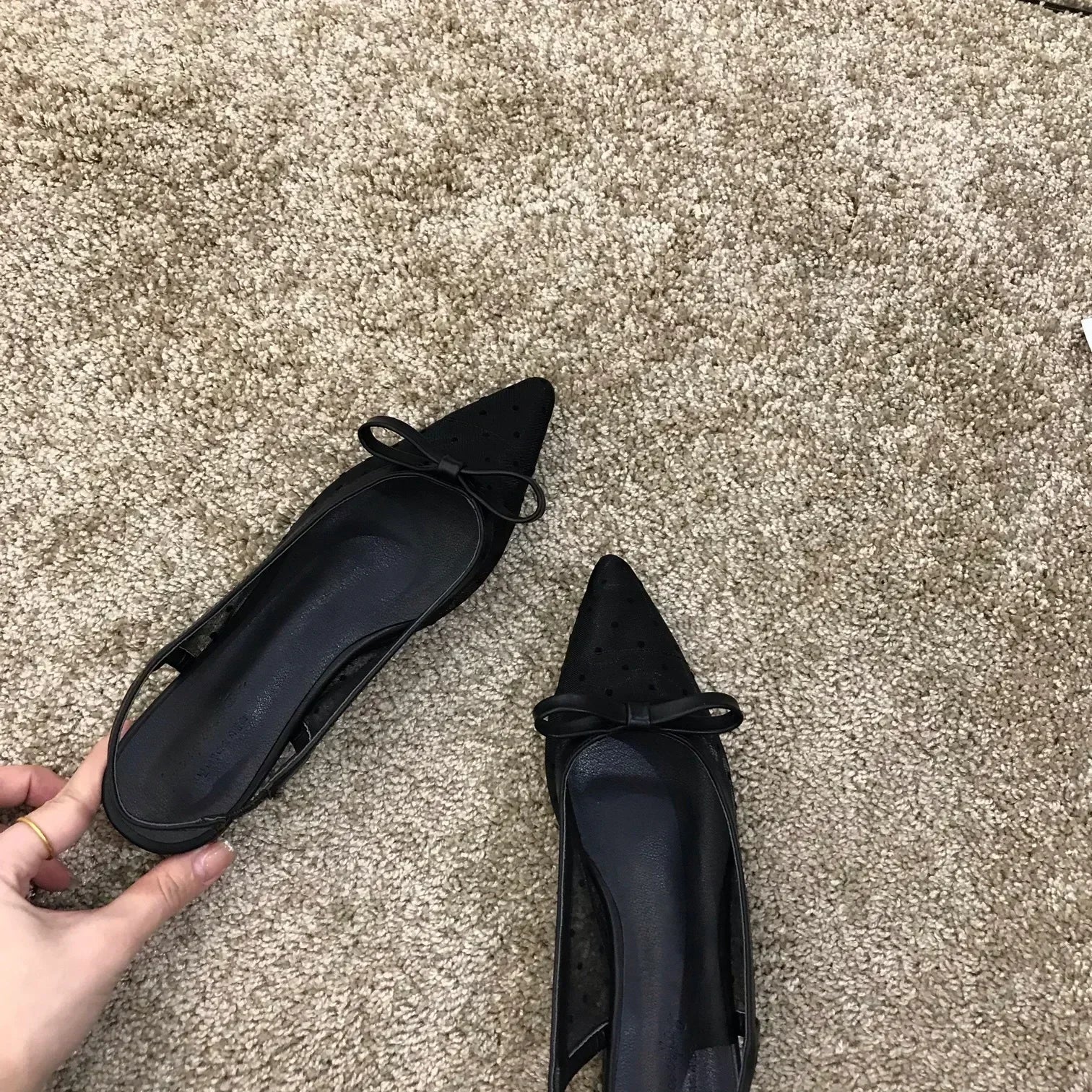 Nordspur | Dotella Pointed Toe Low Heel Slingbacks