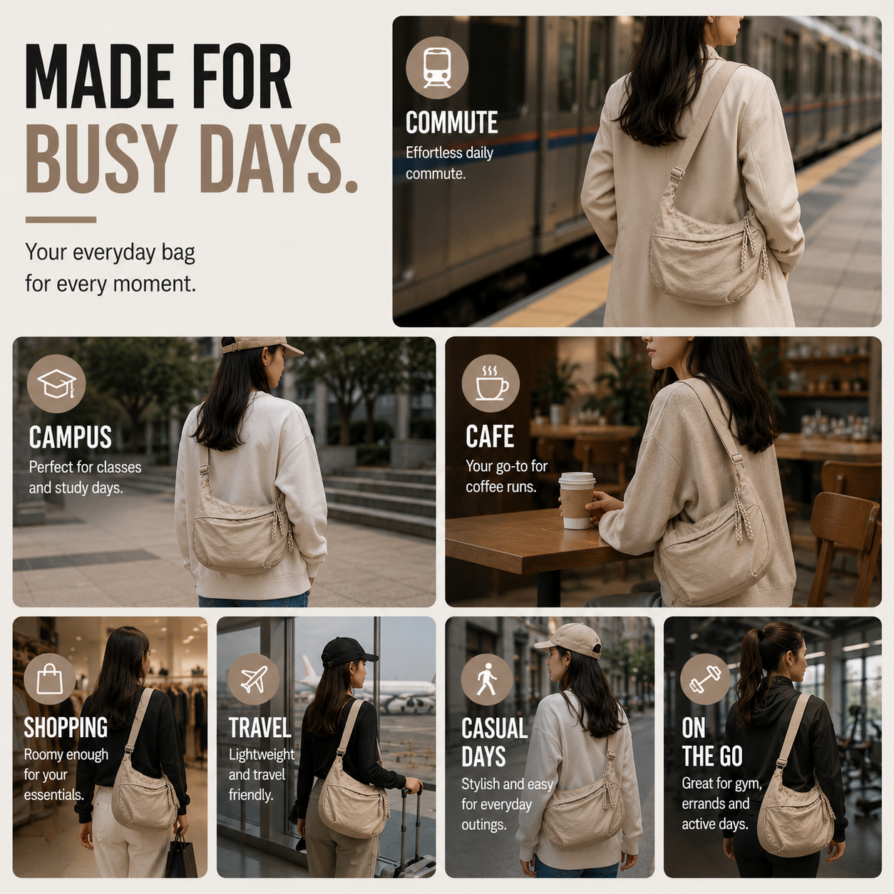 Nordspur | Dumplia Large-Capacity Slouchy Crossbody Bag