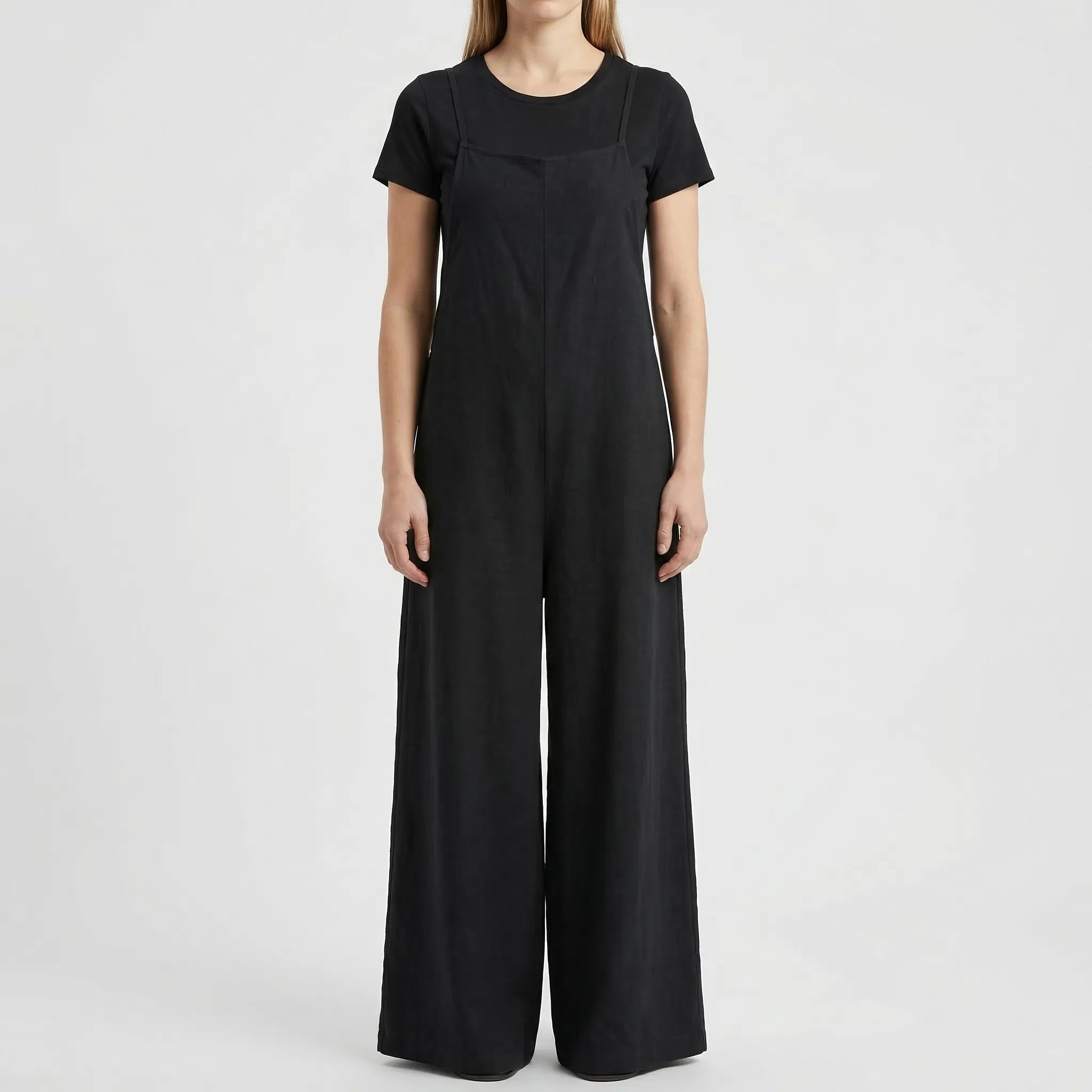 Nordspur | Dungarella Sleeveless Wide-Leg Dungaree Jumpsuit