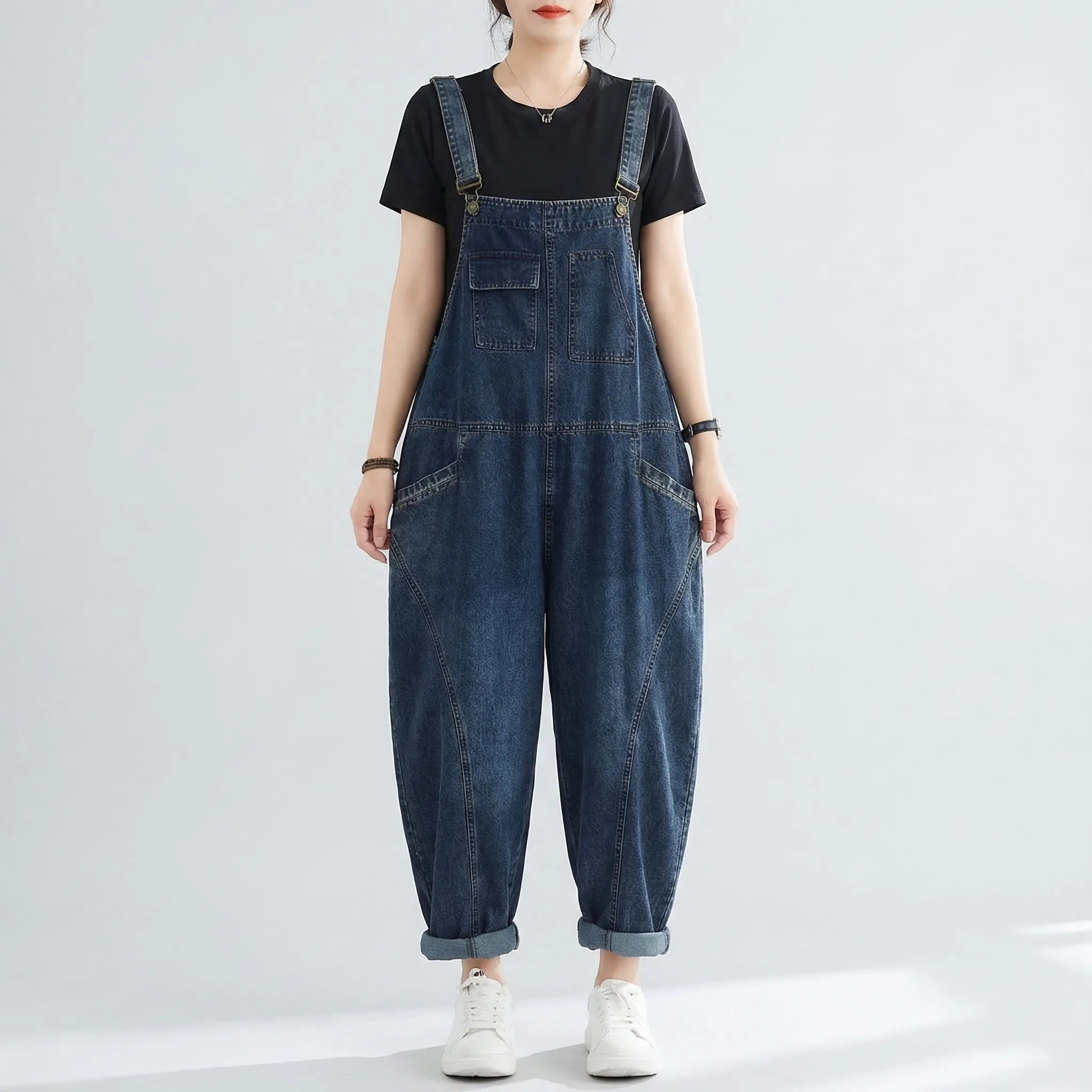 Nordspur | Dungaroo Loose Fit Denim Dungaree Jumpsuit