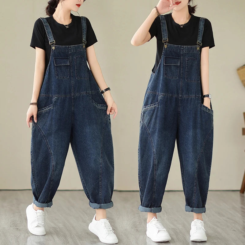Nordspur | Dungaroo Loose Fit Denim Dungaree Jumpsuit