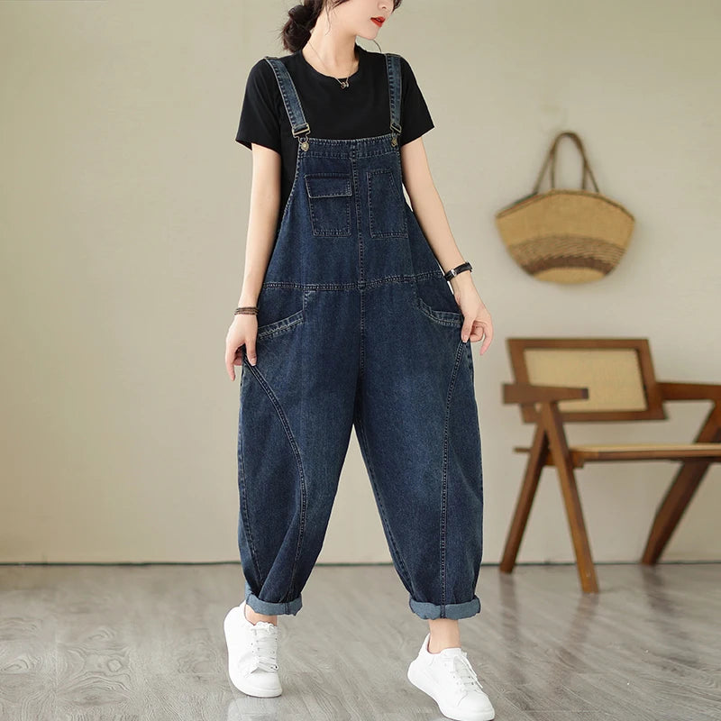 Nordspur | Dungaroo Loose Fit Denim Dungaree Jumpsuit