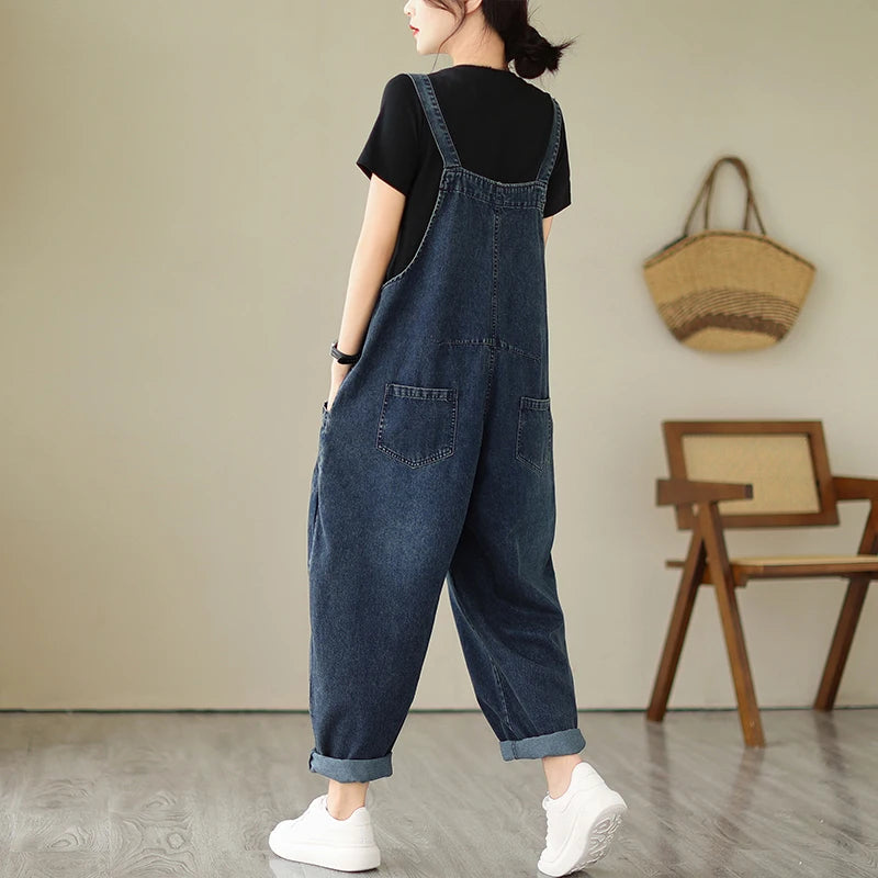 Nordspur | Dungaroo Loose Fit Denim Dungaree Jumpsuit