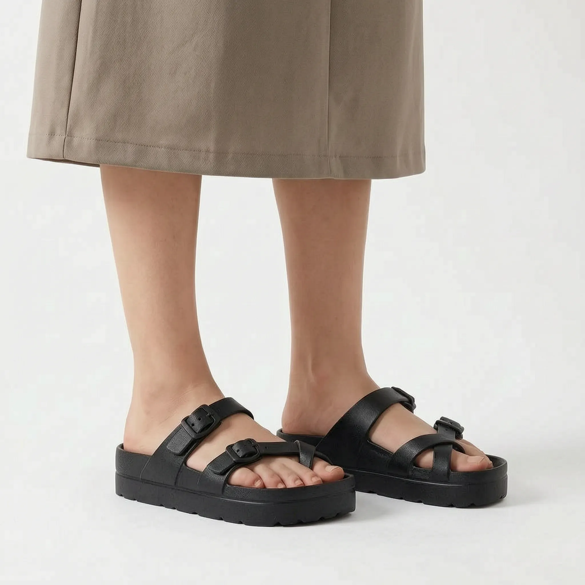 Nordspur | Elevato Double Strap Platform Sandals