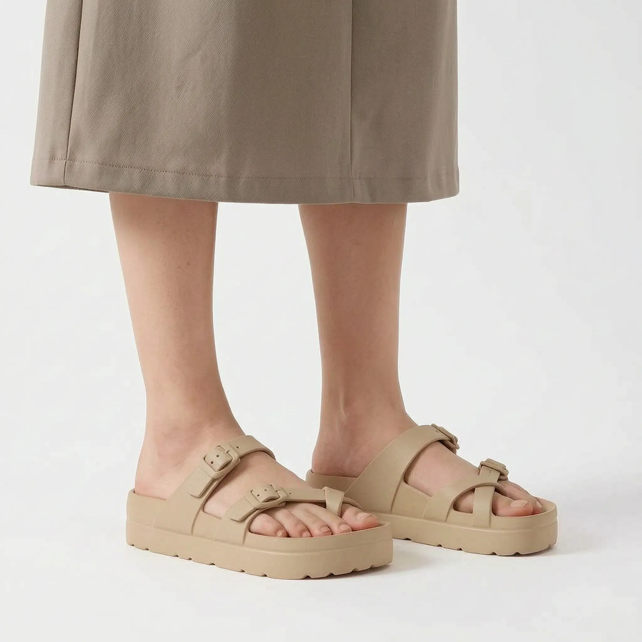 Nordspur | Elevato Double Strap Platform Sandals