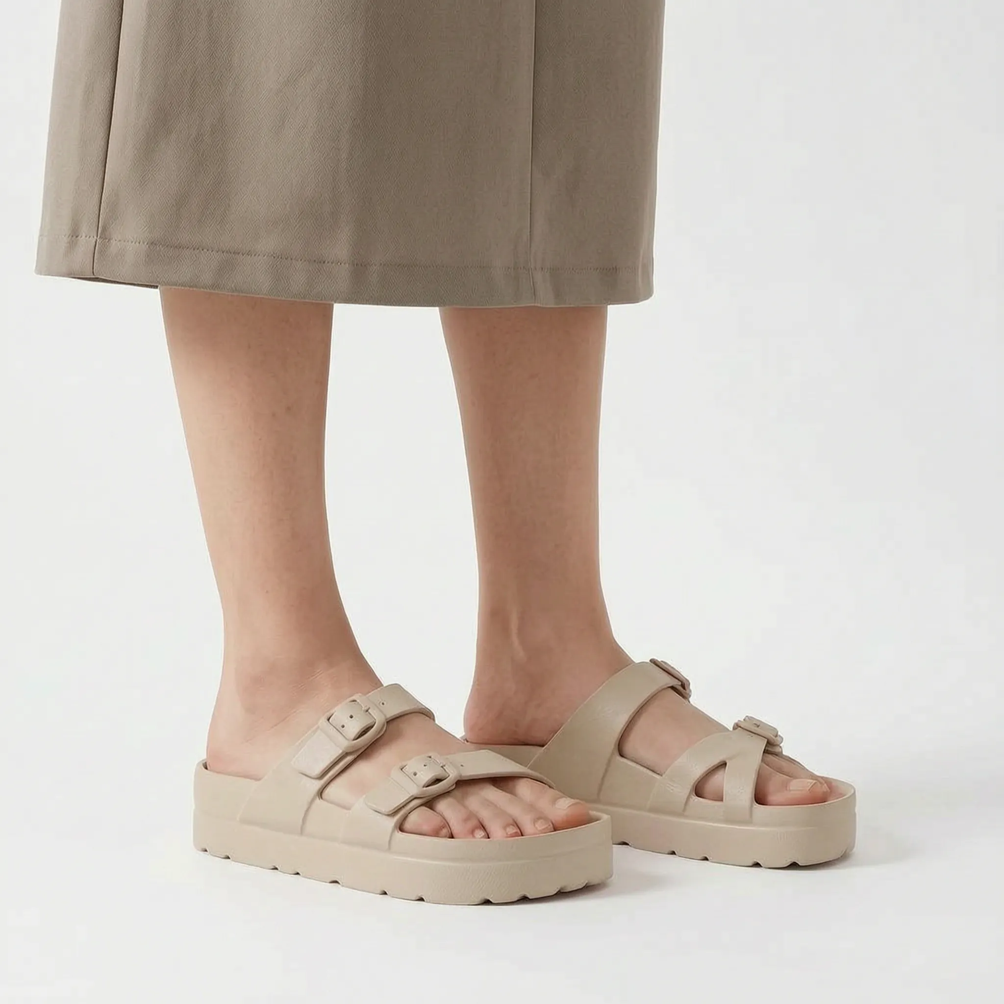 Nordspur | Elevato Double Strap Platform Sandals