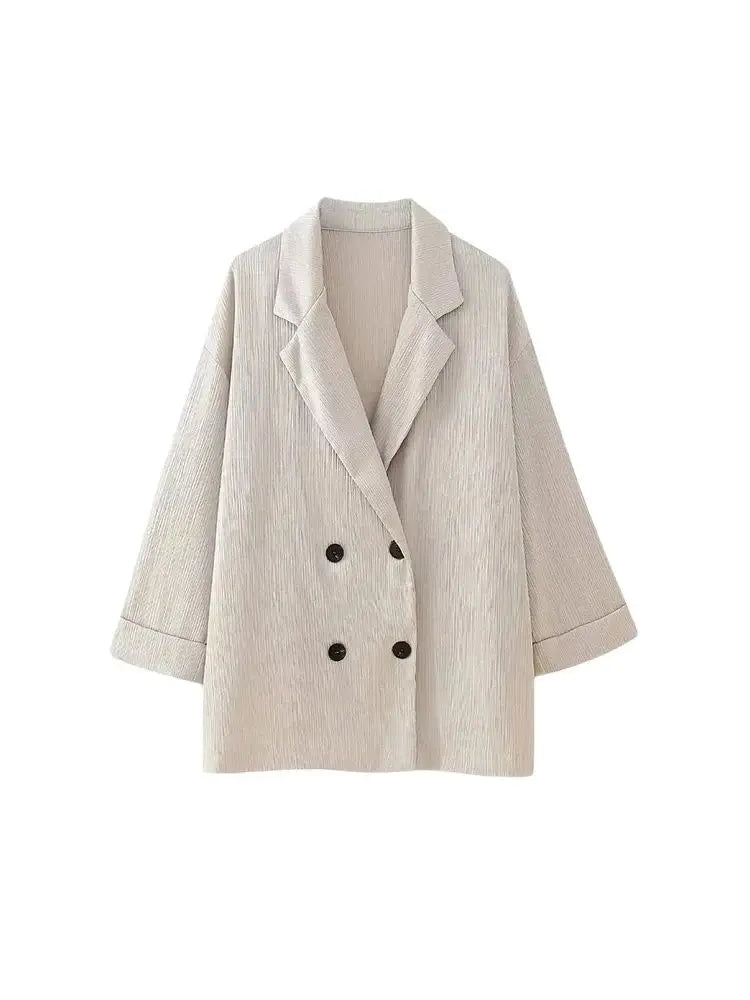 Nordspur | Elyndra Double-Breasted Blazer And Wide-Leg Trouser Set