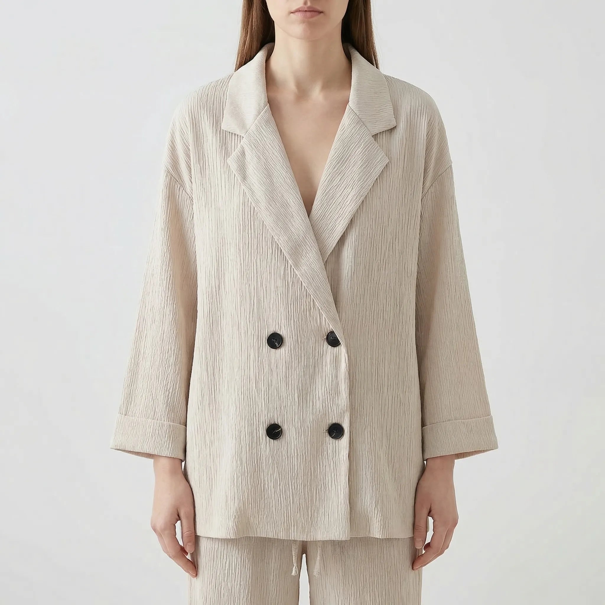 Nordspur | Elyndra Double-Breasted Blazer And Wide-Leg Trouser Set