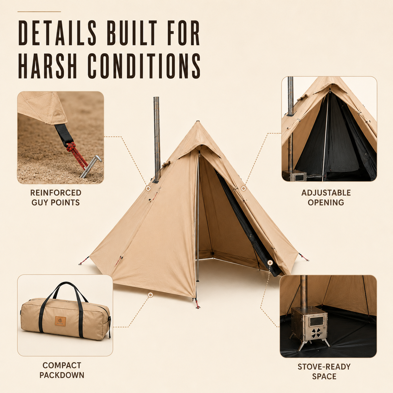 Nordspur | EmberPeak Single Person Hot Tent