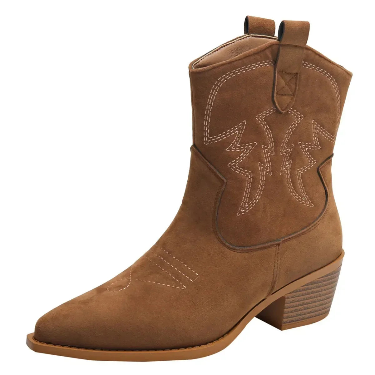 Nordspur | Embroidered Suede Ankle Boots
