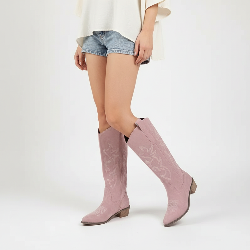 Nordspur | Embroidered Western Knee Boots