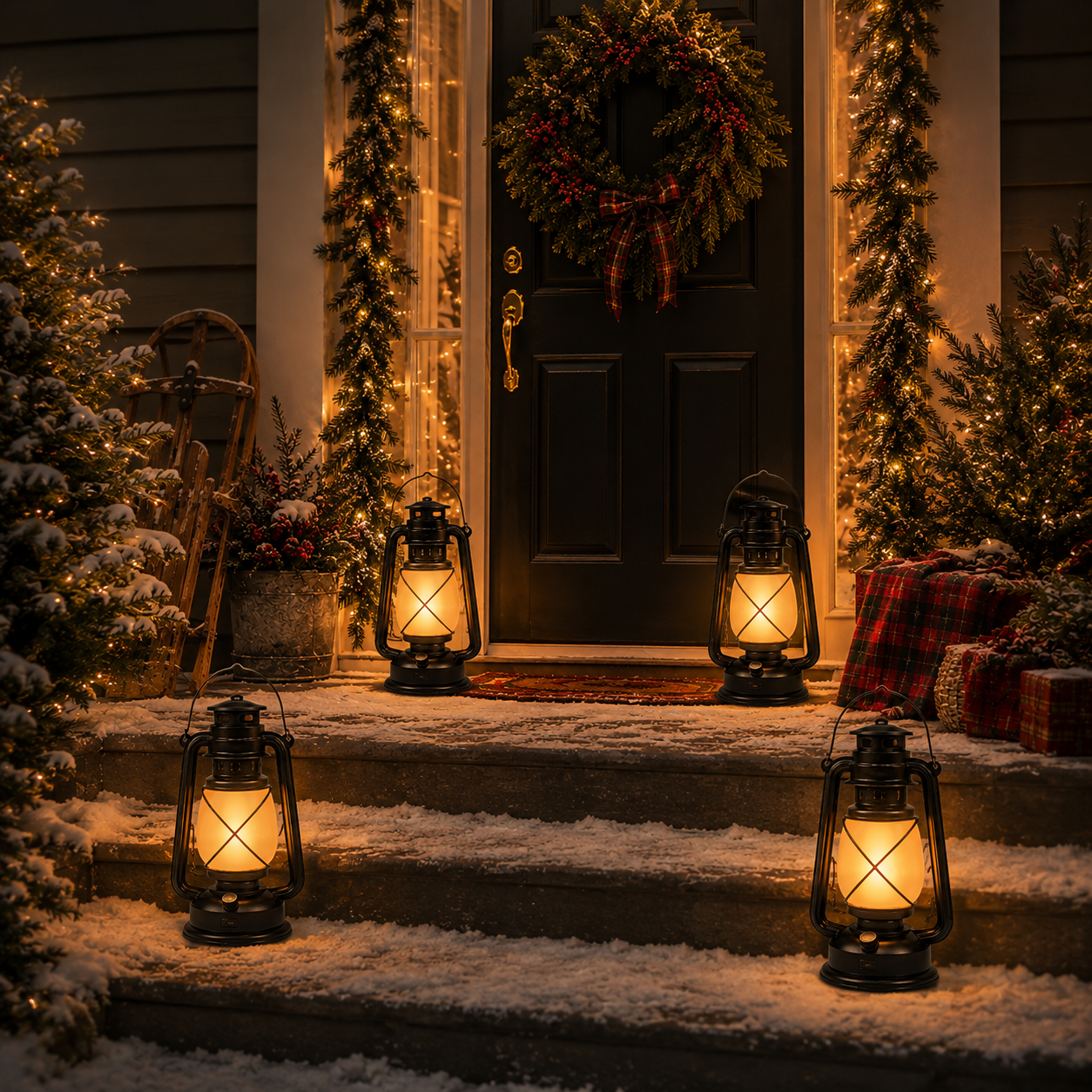 Nordspur | Flambourne Vintage-Style Rechargeable Flame-Effect Lantern