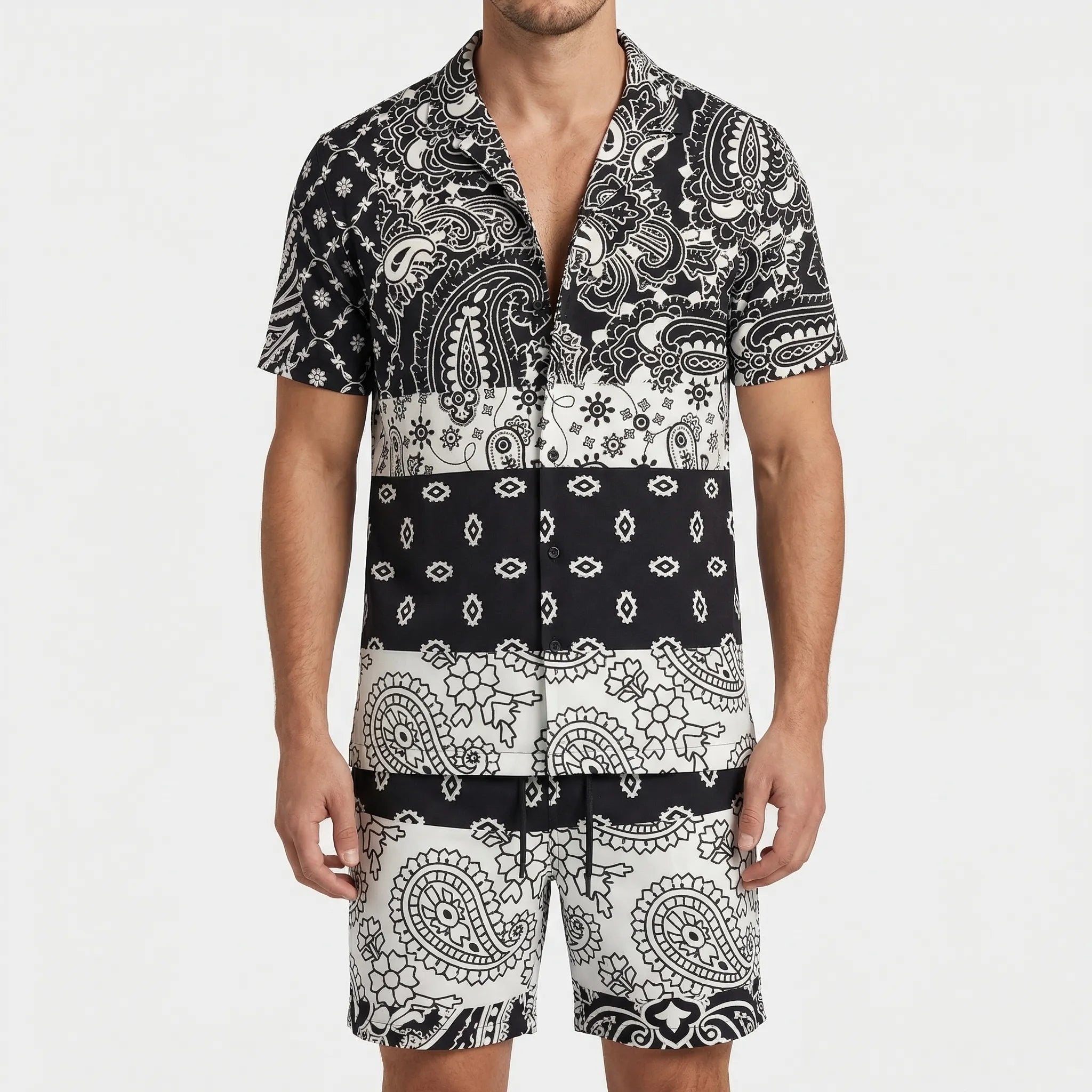 Nordspur | Flaminglo Tropical Print 2-Piece Short Sleeve Set
