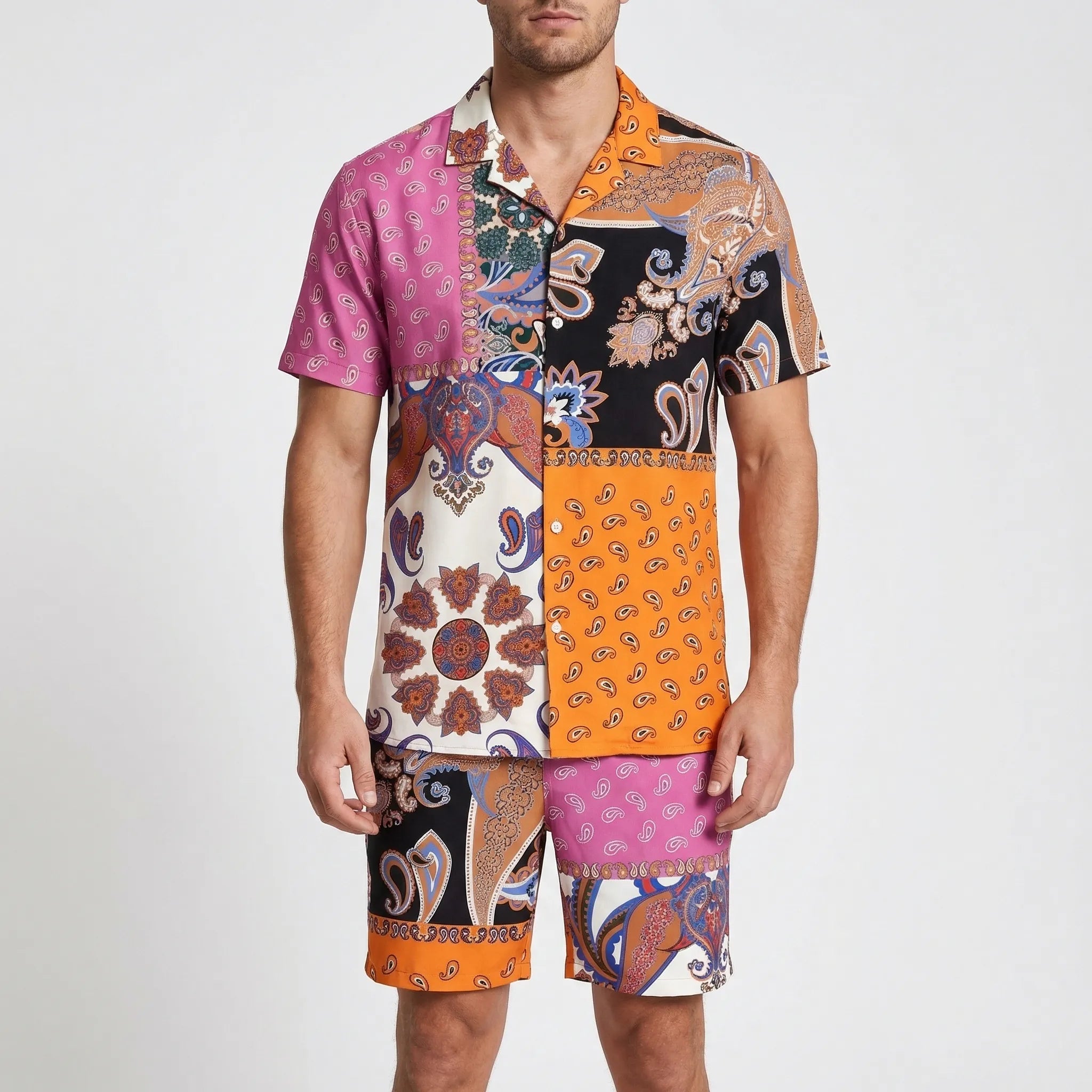 Nordspur | Flaminglo Tropical Print 2-Piece Short Sleeve Set