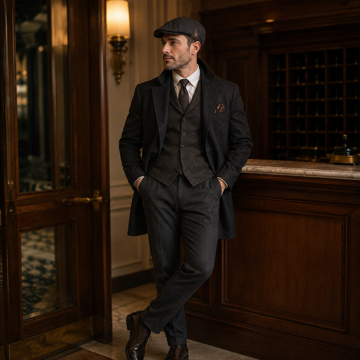 Nordspur | Flatsworth British-Style Herringbone Flat Cap