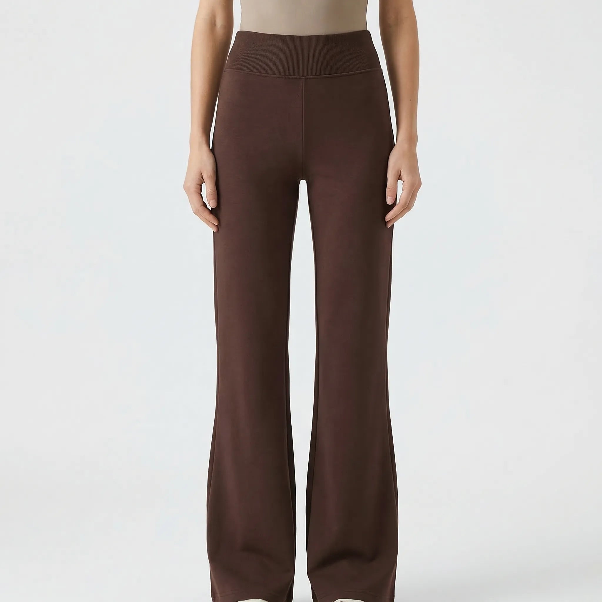 Nordspur | Fleurova Lapel Zip-Up Fleece Jacket And Flared Trouser Set