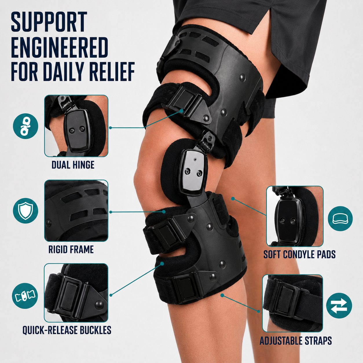 Nordspur | FlexiMove Rigid Hinged Knee Support