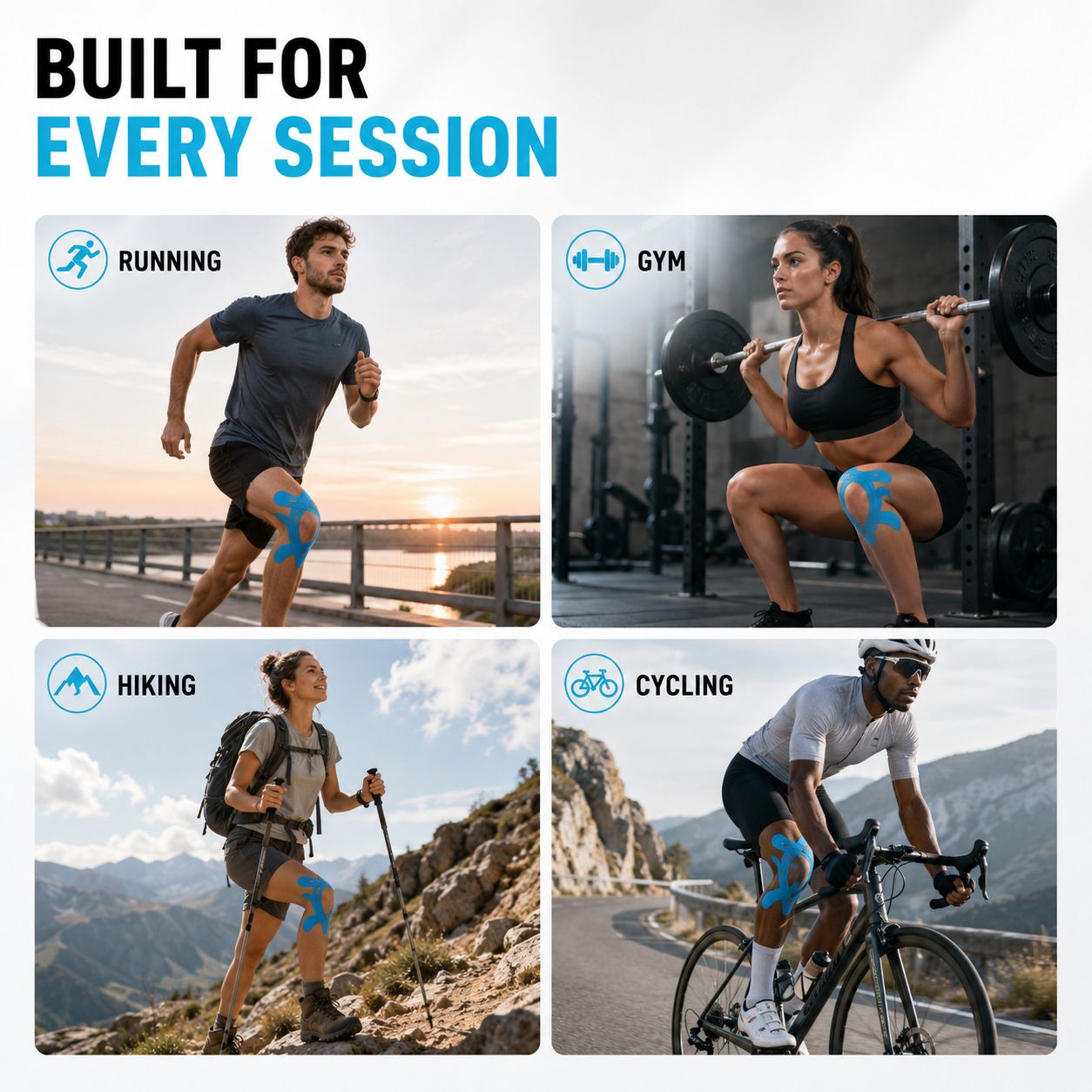 Nordspur | Flexitape Elastic Breathable Kinesiology Knee Tape
