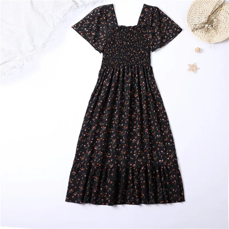 Nordspur | Florette Floral Print Pleated Midi Dress