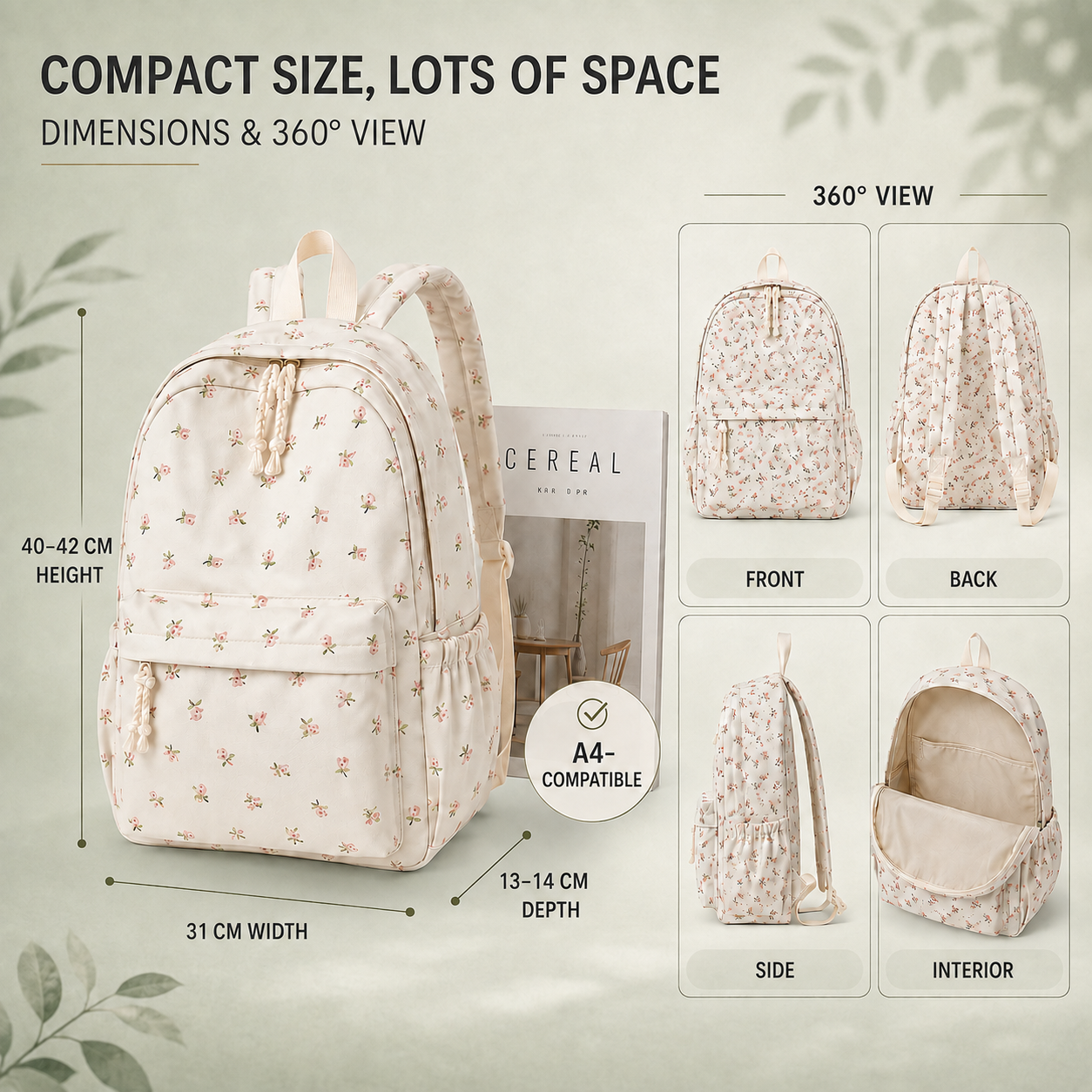 Nordspur | FlorinaPack Nylon Floral School Backpack
