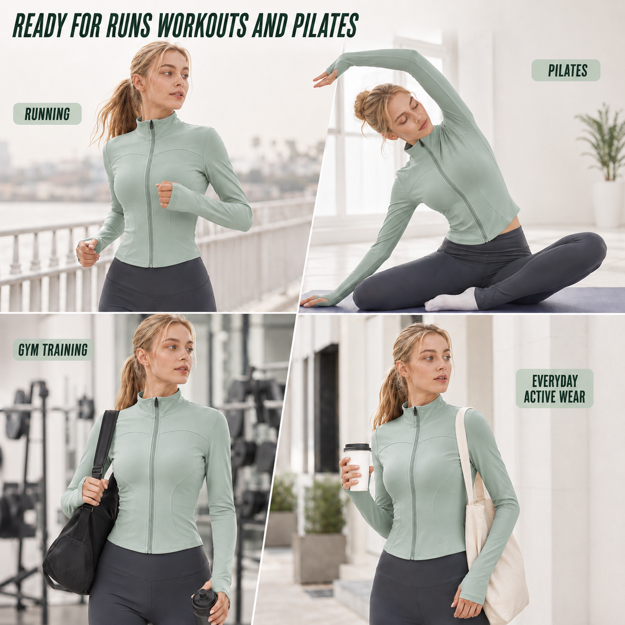 Nordspur | Fluxara Long-Sleeve Fitted Athletic Zip Jacket