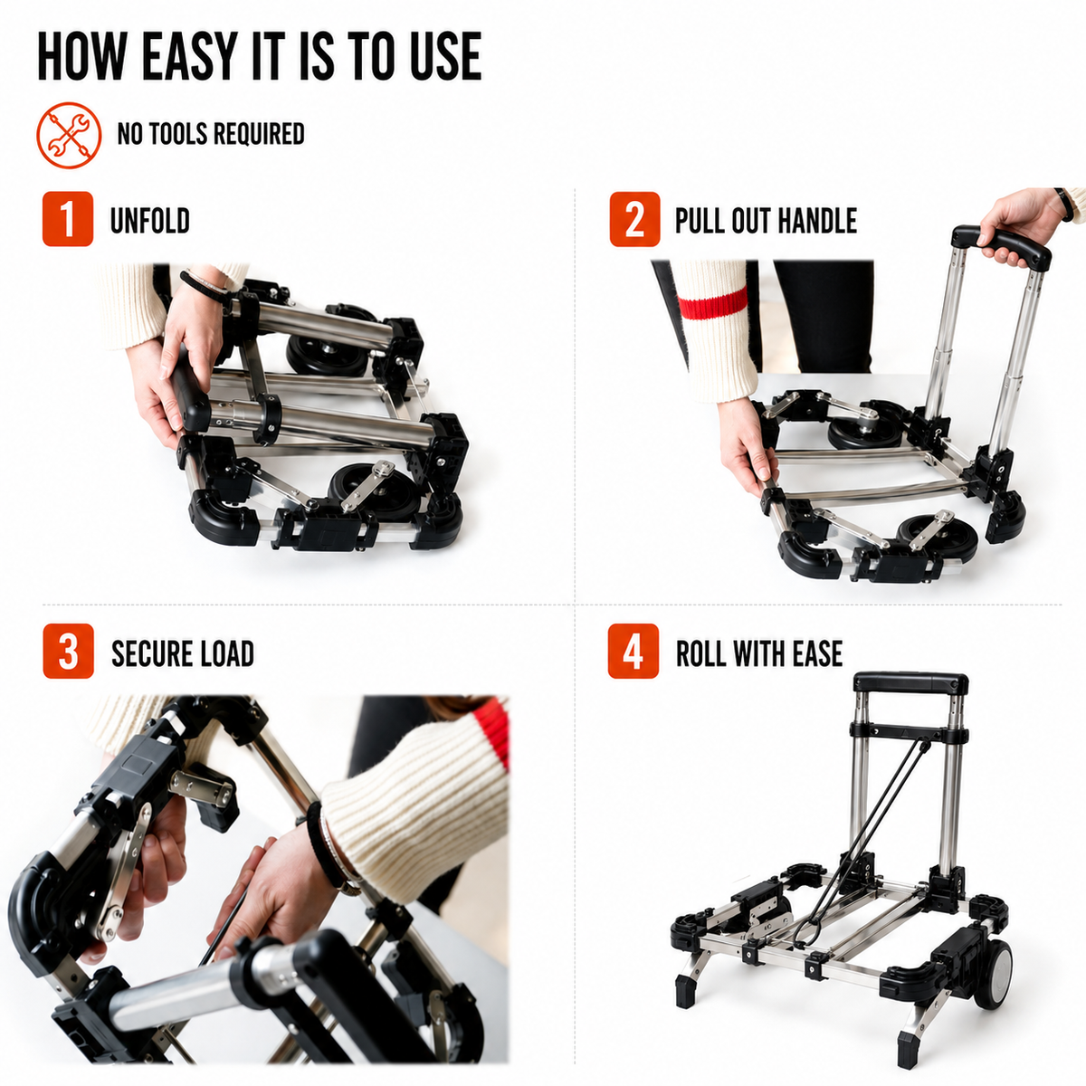 Nordspur | Foldaroo Foldable Wheeled Luggage Trolley