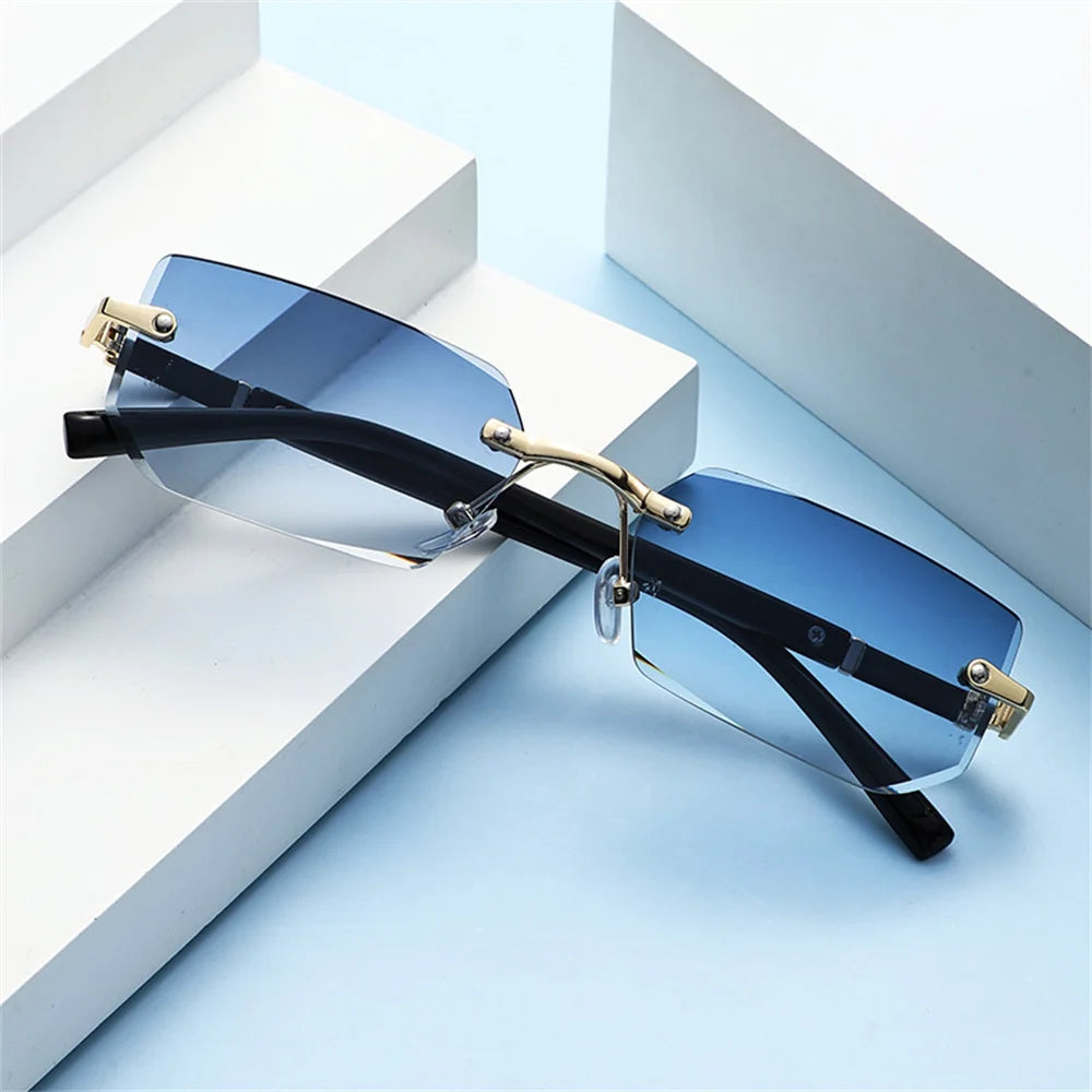 Nordspur | Framlix Rimless Rectangle Frameless Sunglasses