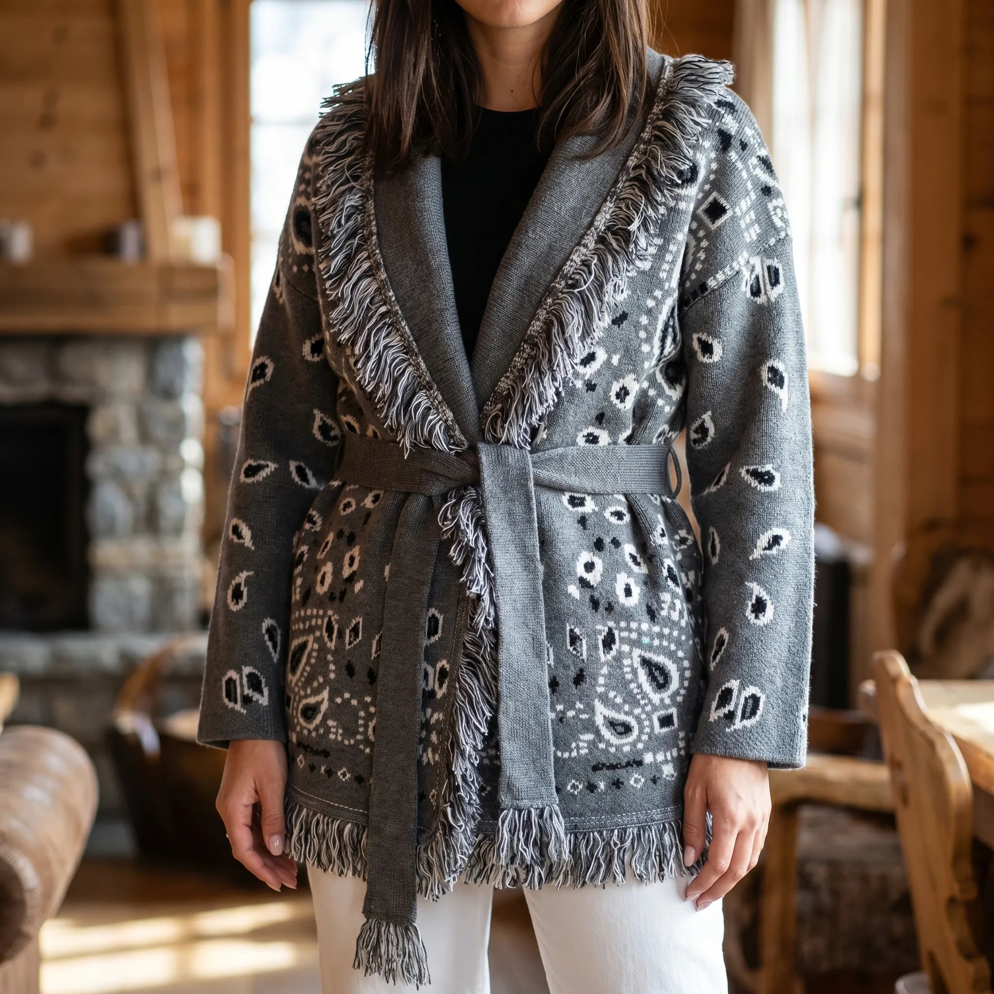 Nordspur | Fringeknit Fringed Knit Cardigan