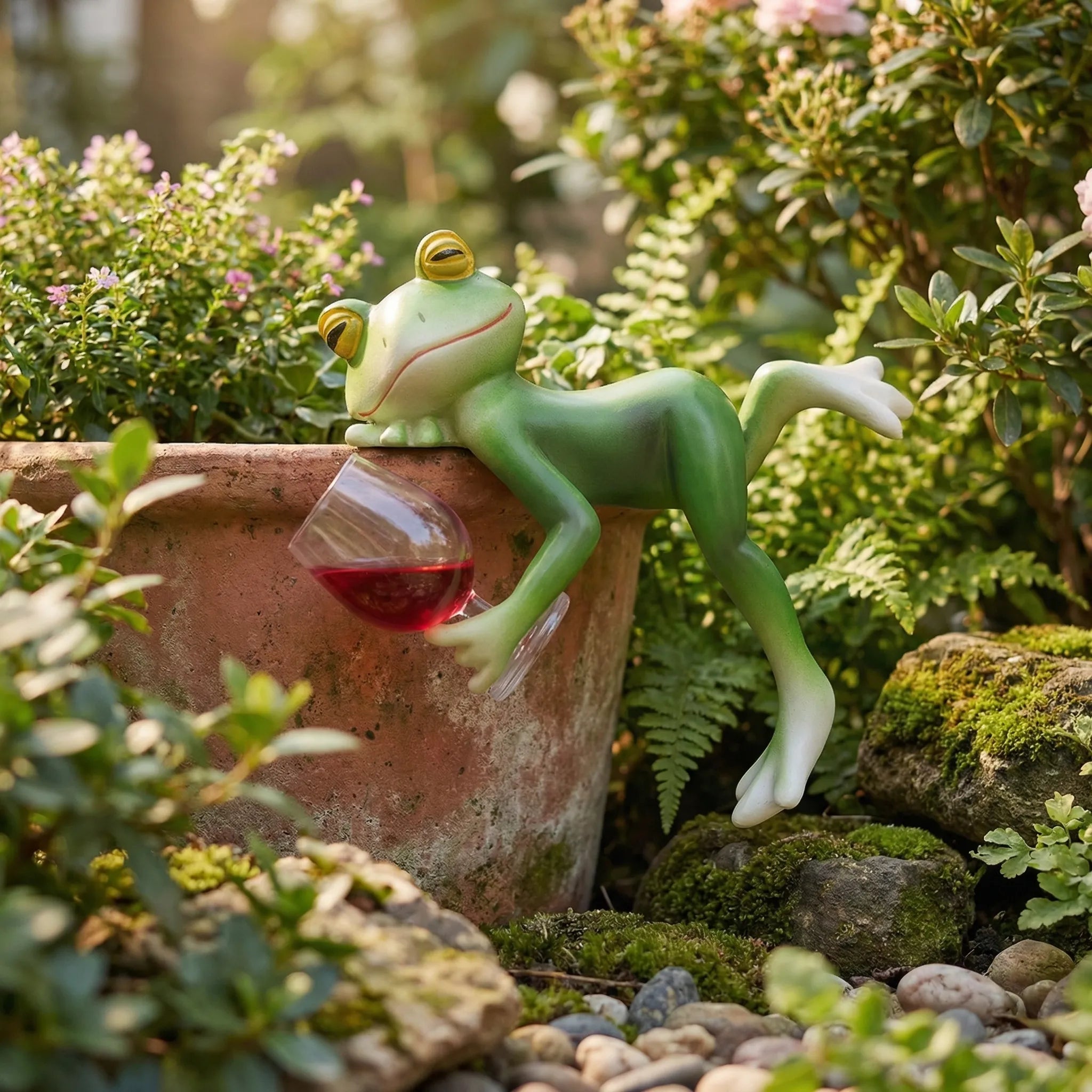 Nordspur | Frogglo Hanging Frog Figurine With Wine Glass