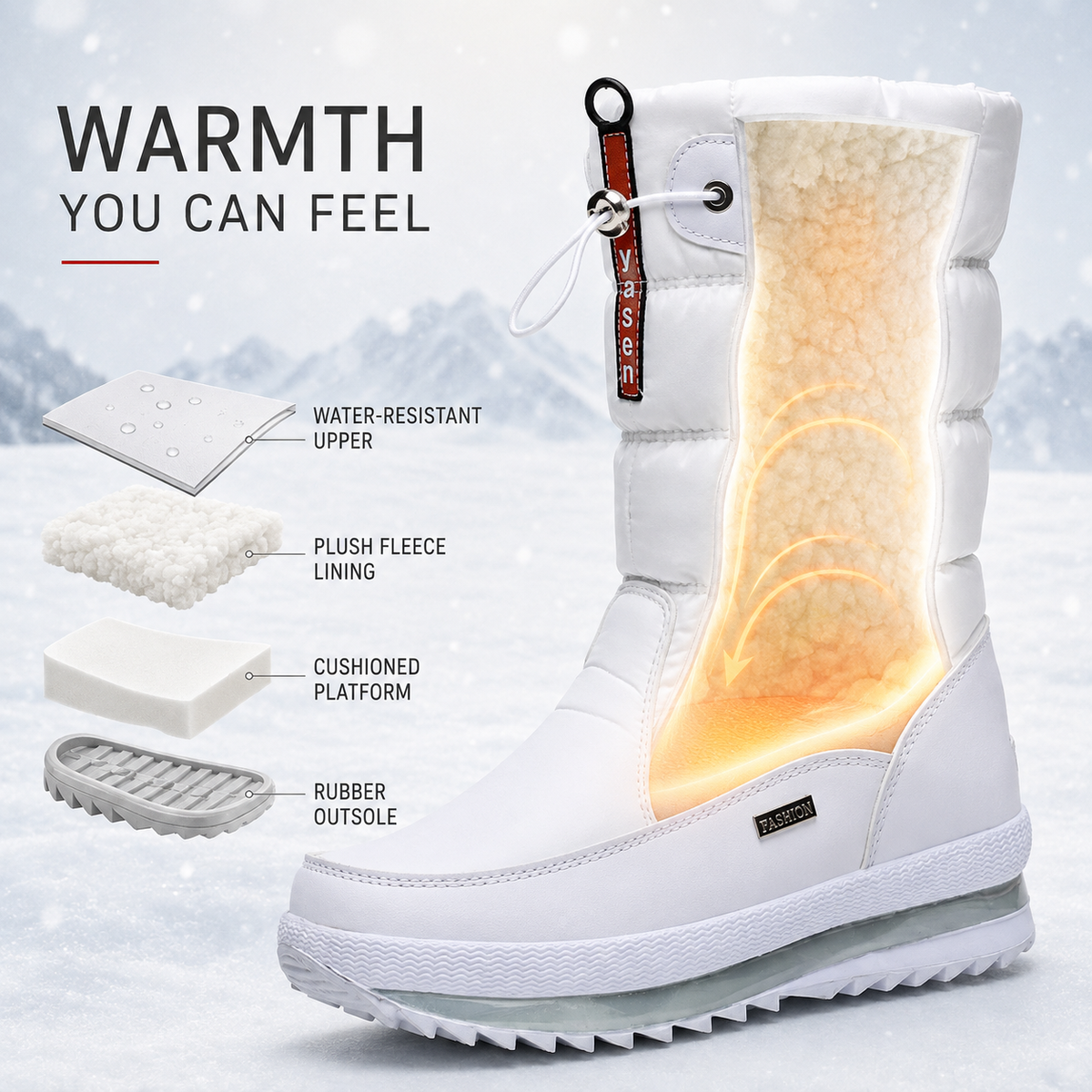 Nordspur | Frozelle Mid Calf Insulated Snow Boots