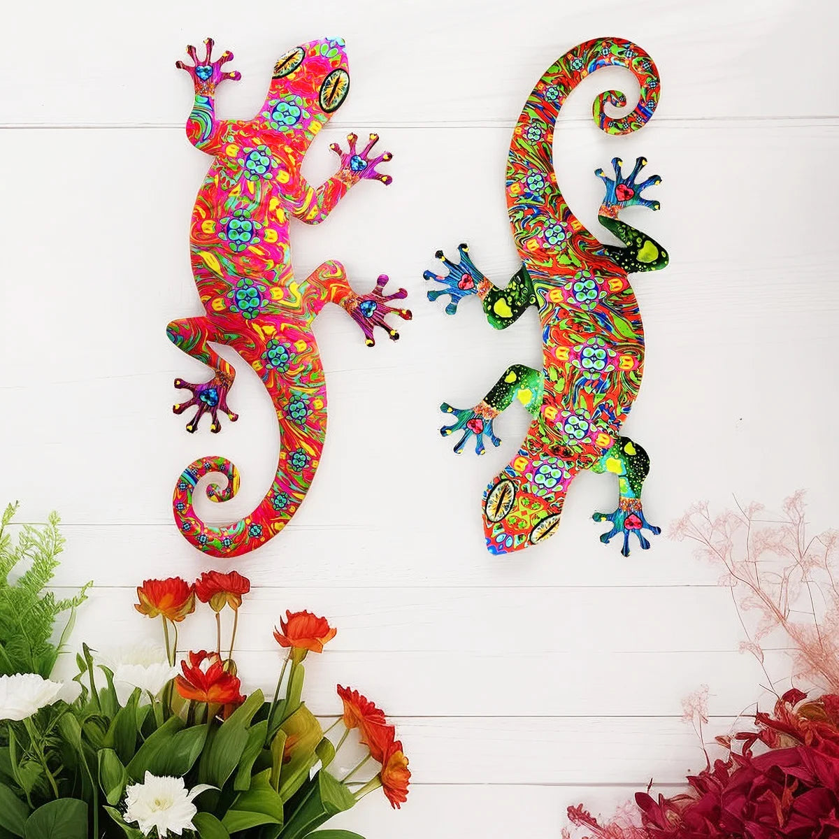 Nordspur | Geckoura Vibrant Painted Gecko Wall Sculpture