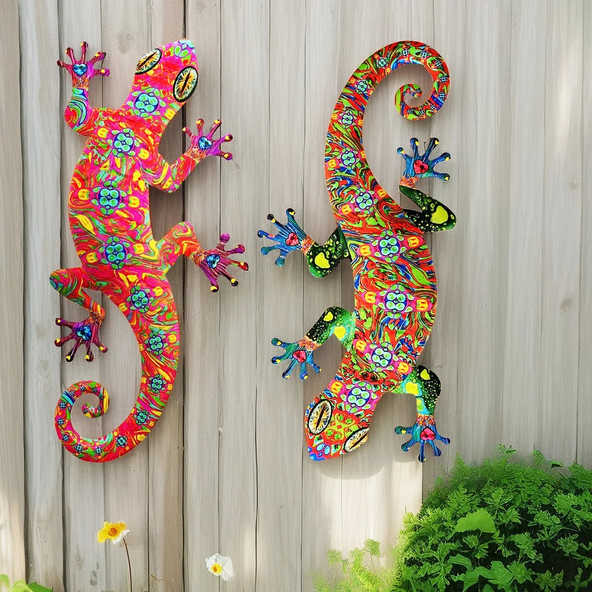 Nordspur | Geckoura Vibrant Painted Gecko Wall Sculpture