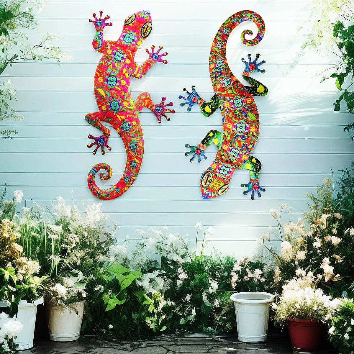 Nordspur | Geckoura Vibrant Painted Gecko Wall Sculpture