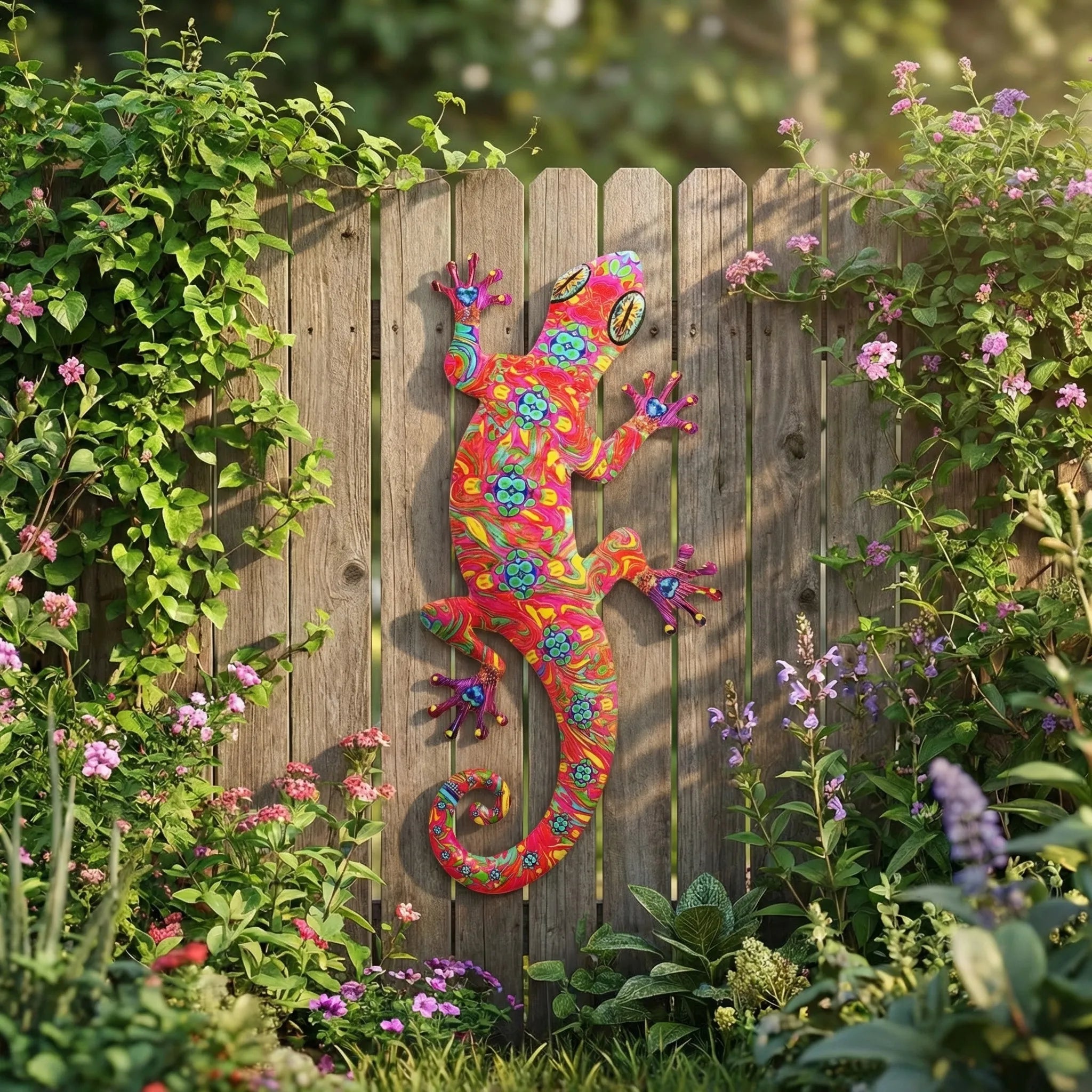 Nordspur | Geckoura Vibrant Painted Gecko Wall Sculpture