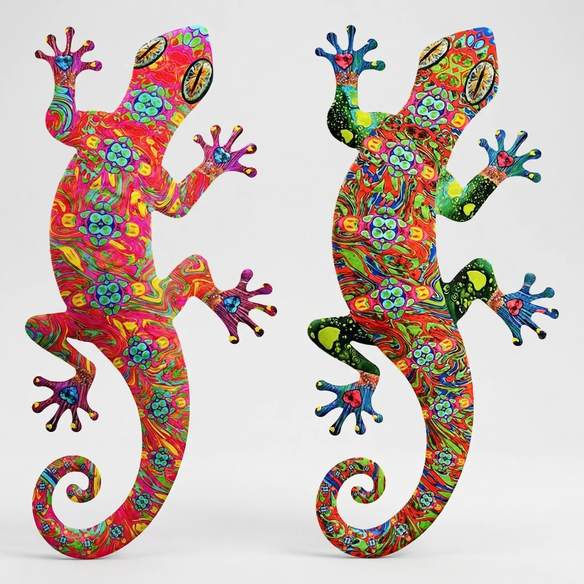 Nordspur | Geckoura Vibrant Painted Gecko Wall Sculpture